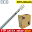 ECG Cat.5e F/UTP 4x2x0,46 Θωρακισμένο Καλώδιο FTP CAT5e Εσωτερικού Χώρου (100% Χαλκός - 305m)