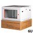 STEEL 06U6045-LG-F Επίτοιχη καμπίνα 6U με βάθος 450mm, FLAT PACK, Γκρι Ανοιχτό