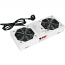 STEEL FAN-THM-2FWM-LG - Σύστημα 2 Ανεμιστήρων Οροφής με Θερμοστάτη για Rack, Ανοιχτό Γκρι (RAL7035)