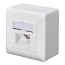 DIGITUS DN-9007-S-1 Επίτοιχη Πρίζα Δικτύου Cat6A Class EA STP Διπλή (2x RJ45) White