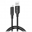 XO-NB265 BLACK Καλώδιo USB Type A σε USB Type C Ταχείας Φόρτισης 15W, 3A μήκος 1m σε Μαύρο Χρώμα    