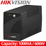 Hikvision DS-UPS1000-R/EU - Line Interactive UPS 1000VA / 600W με εξόδους 2 πρίζες σούκο