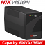 Hikvision DS-UPS600-R/EU - Line Interactive UPS 600VA / 360W με εξόδους 2 πρίζες σούκο