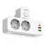 LDNIO SE2337 Πολύπριζο 2x Shucko, 3x USB (1x Type-C & 2x USB-A) 20W PD/QC3.0, Αφής Φωτιστικό Νυκτός & Διακόπτη