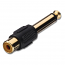 AU3161G ULTIMAX Adaptor Επίχρυσο καρφί 6.3mm MONO αρσενικό σε RCA θηλυκό
