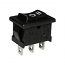 RL3-113 BLACK Διακόπτης Rocker Mini ON-OFF-ON 3P 6A/250V YNX/DIE
