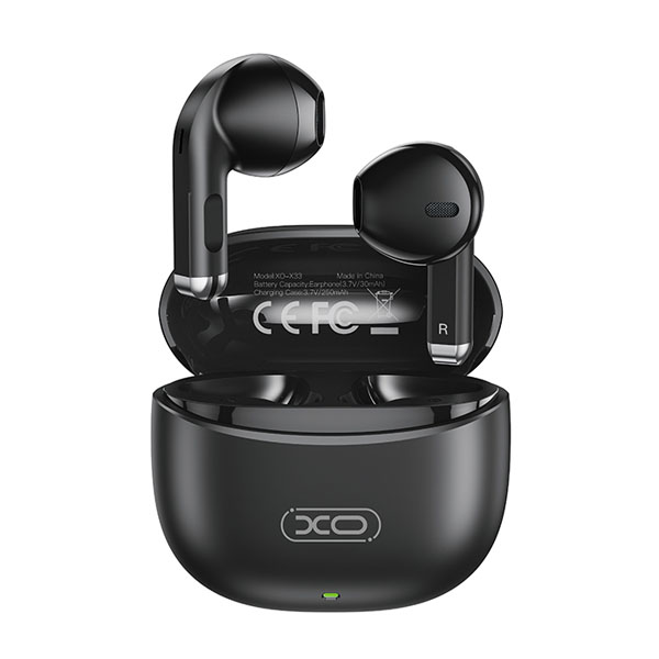 XO-X33 BLACK Ασύρματα Bluetooth Ακουστικά Handsfree με Θήκη Φόρτισης – Μαύρα