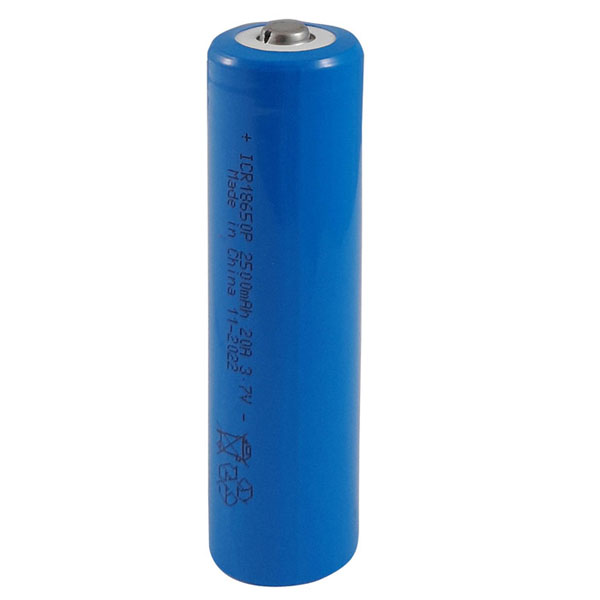 BAT-0222 Επαναφορτιζόμενη Μπαταρία 18650 Lithium 3.7V 2500mAh (Με Κεφάλι)