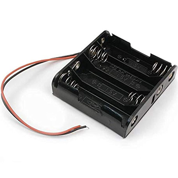 Y1902-016 Μπαταριοθήκη Τεσσάρων μπαταριών ΑΑ Με Καλώδιο 15 CM OEM