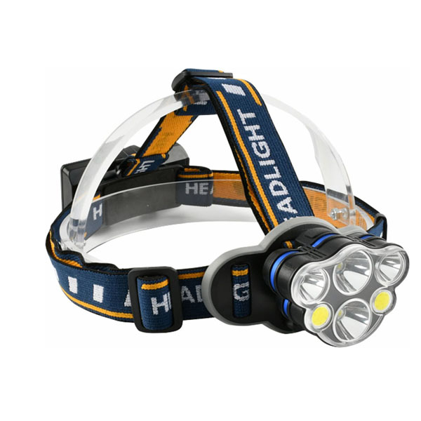 9021 Επαναφορτιζόμενος Φακός Κεφαλής 800 Lumens, 6 LED, Micro-USB, IP44