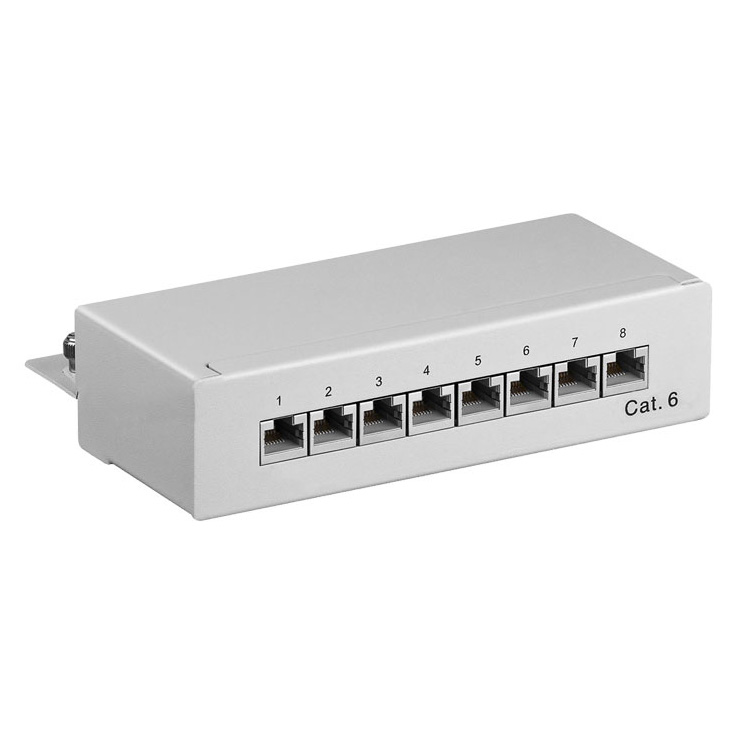 GOOBAY 93047 Patch panel κατηγορίας CAT 6 STP/UTP 8 θυρών σε Γκρί