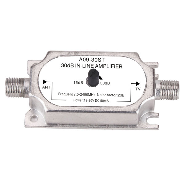 A09-30ST Ενισχυτής Γραμμής TV/SAT Ρυθμιζόμενος ενίσχυση 30dB 5-2400MHz  