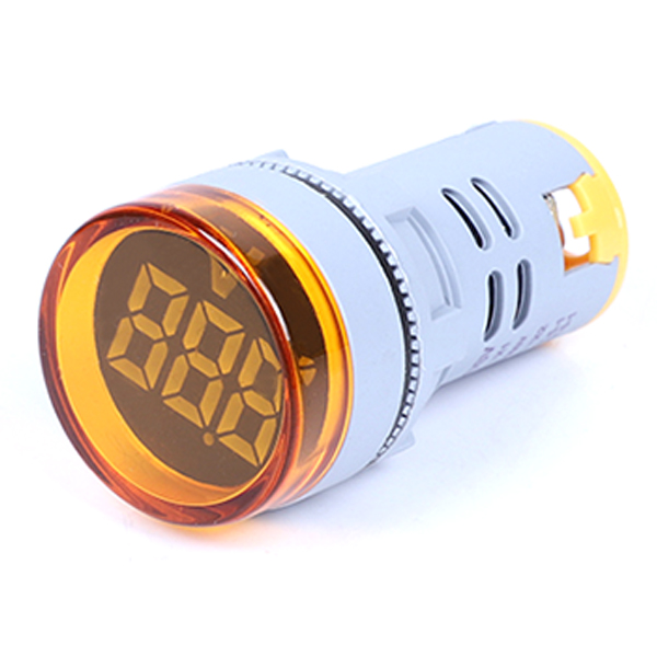 AD101-22VM DC ORANGE Ψηφιακό βολτόμετρο 5 - 60V DC Φ22mm σε Πορτοκαλί (12.3.44)