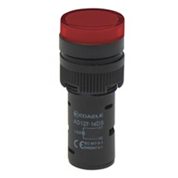 AD127-16DS RED Ενδεικτική λυχνία LED Κόκκινη 220V AC Φ16