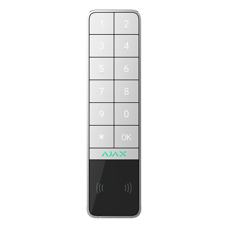 AJAX KEYPAD OUTDOOR WHITE - Ασύρματο πληκτρολόγιο εξωτερικού χώρου IP65 σε λευκό χρώμα