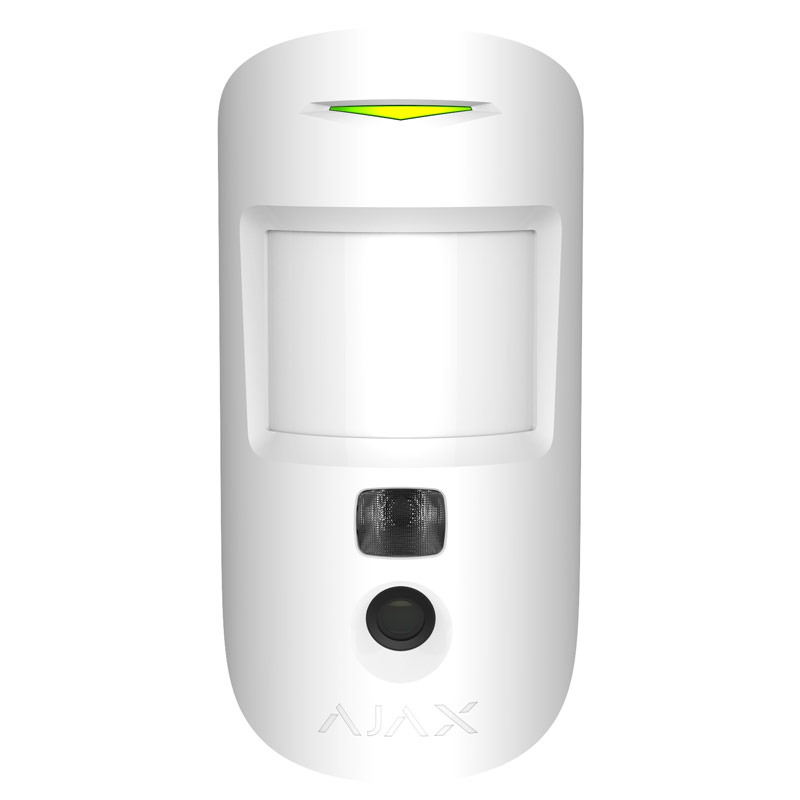 AJAX MOTION CAM WHITE - Ασύρματος Ανιχνευτής Κίνησης με Ενσωματωμένη Κάμερα, Λευκός, Pet immunity