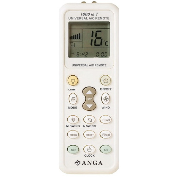 ANGA AIR-102W Πολύ - Τηλεχειριστήριο Κλιματιστικών με 1000 κωδικούς και Φακό