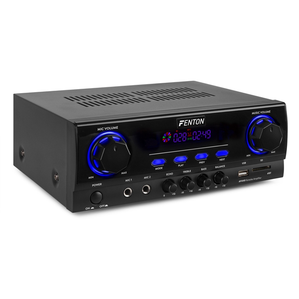 FENTON AV440 Karaoke Ενισχυτής 2 x 200 Watt Max USB/ MP3/ SD/ Bluetooth 103.136