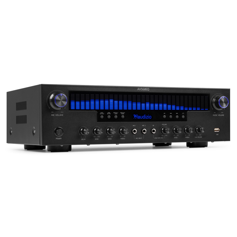 AUDIZIO AV560EQ 5.1 Channel Home Surround  amplifier 390 Watt FM/ USB/ MP3/ BT/ OPT/ Coax 103.218