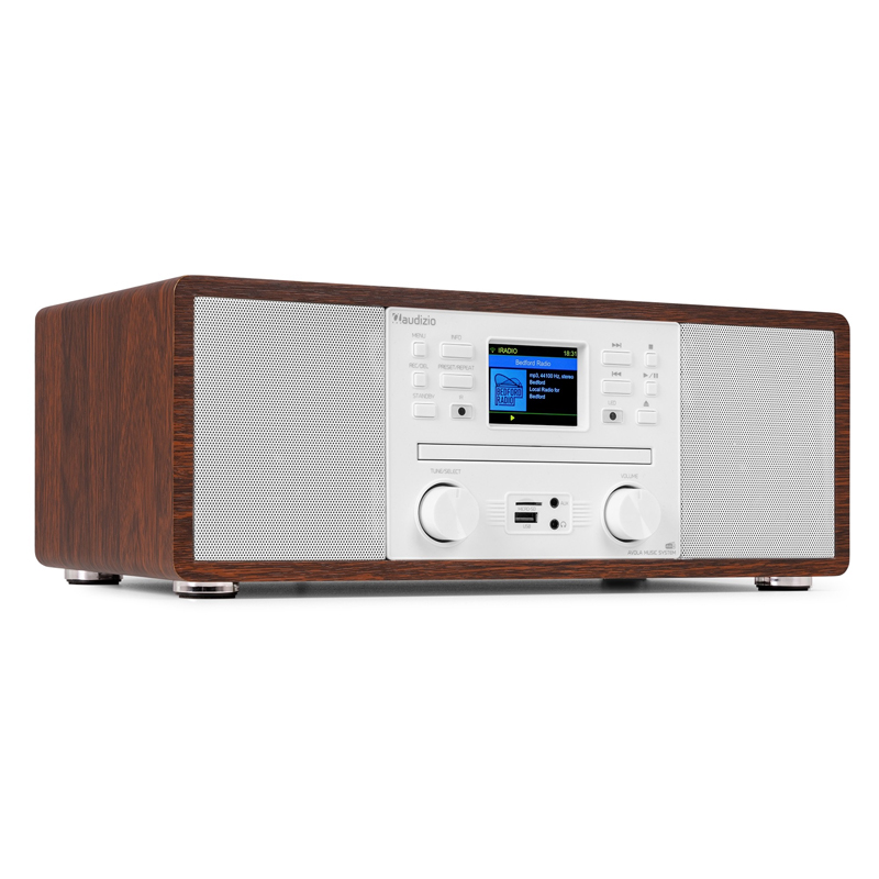 AUDIZIO AVOLA WHITE Digital Music System CD Player / Bluetooth/ USB/ SD/ DAB +/ Internet Radio 102.293