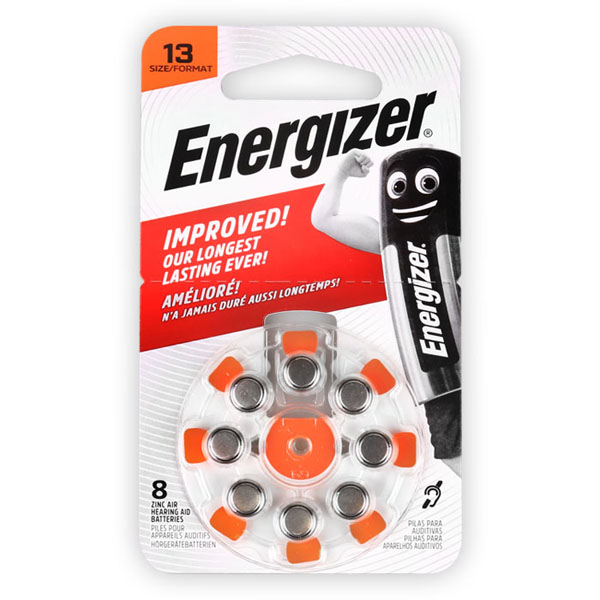 ENERGIZER AZ13DP8 Μπαταρίες ακουστικών Βαρηκοΐας 1.4V 8τμχ  