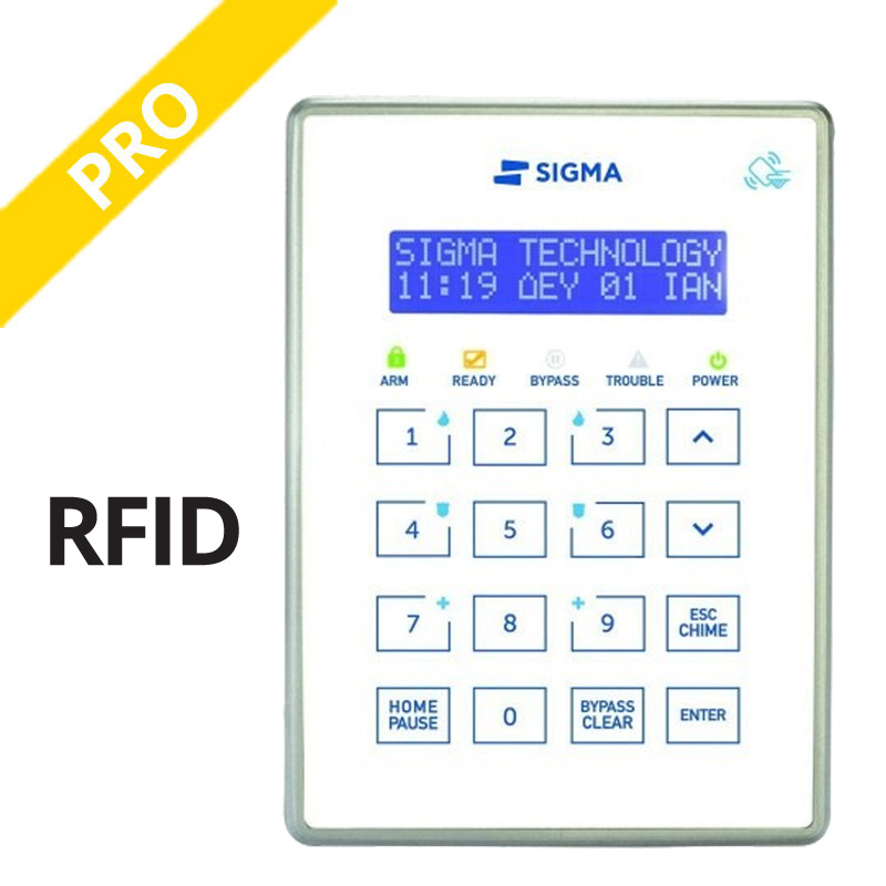 Sigma AEOLUS KP/RFID Πληκτρολόγιο αφής LCD 16 πλήκτρων με αναγνώστη RFID για τον πίνακα AEOLUS