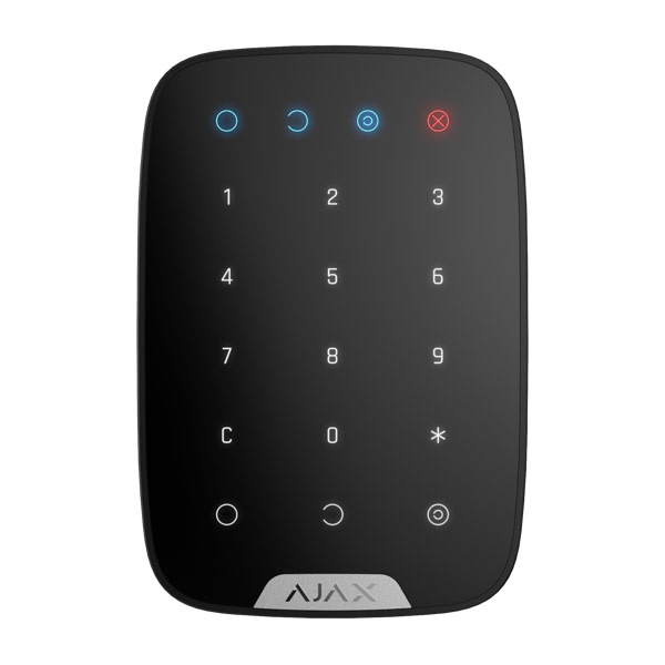 AJAX KEYPAD BLACK - Ασύρματο Πληκτρολόγιο Αφής, σε Μαύρο χρώμα 38248.12.BL1, 4823114015113