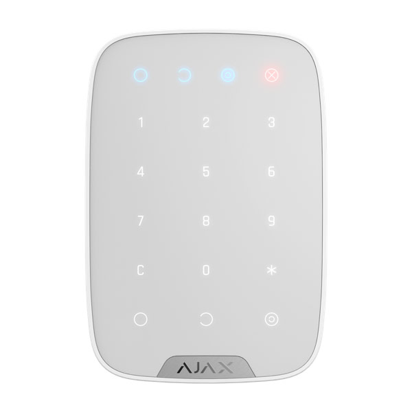 Ajax KEYPAD WHITE - Ασύρματο Πληκτρολόγιο Αφής, σε λευκό χρώμα (38249.12.WH1)