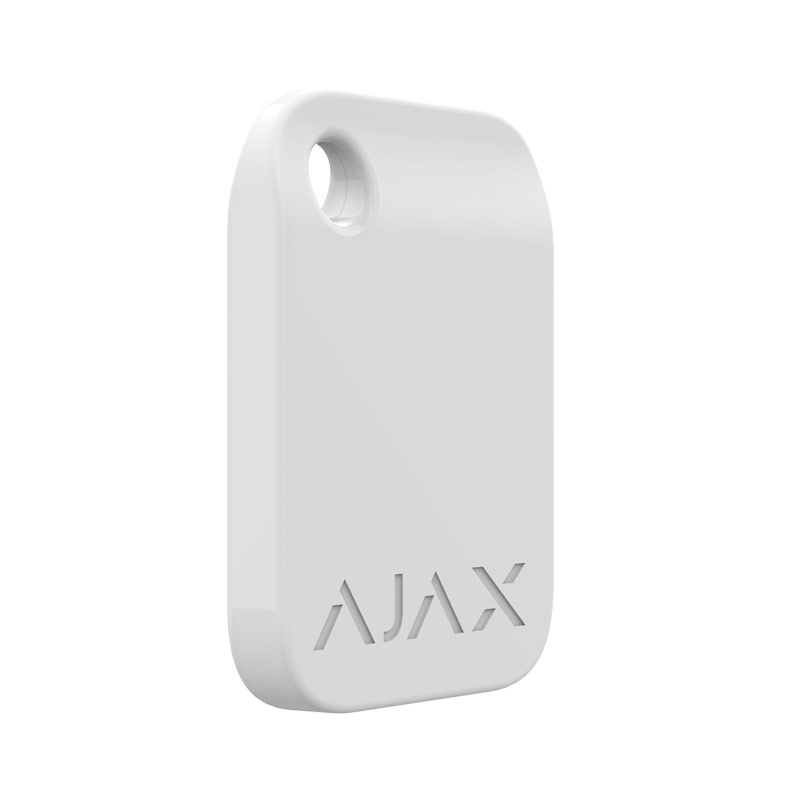 AJAX TAG WHITE - Μπρελόκ ανέπαφης λειτουργίας σε Μαύρο χρώμα, για χρήση με πληκτρολόγια KeyPad PLUS
