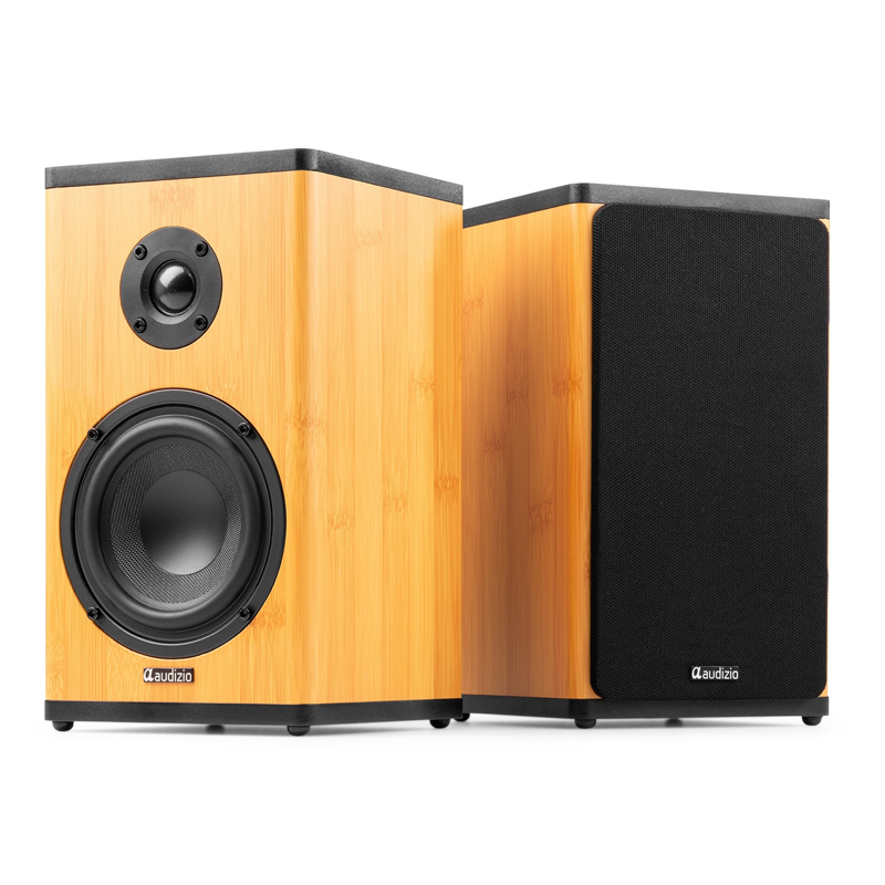 AUDIZIO BS20 (Bamboo) Active Bookshelf Speakers – Επαναφορτιζόμενο Σετ Hi-Fi Ηχείων με Bluetooth  100.443
