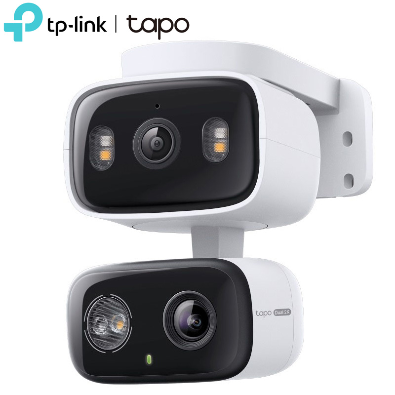 TP-Link Tapo C246D Διπλή (Dual Lens) Ασύρματη Αδιάβροχη WiFi IP Ρομποτική PT Κάμερα 3MP, 2K, Full-Color Night Vision