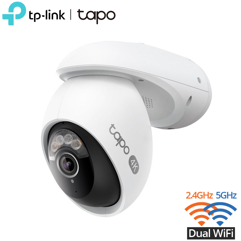TP-Link Tapo C560WS Ασύρματη - Ενσύρματη Αδιάβροχη WiFi Ρομποτική IP Κάμερα 8MP (4K) Wi-Fi 6 Dual Bank (2.4G & 5GHz) Starlight Color 