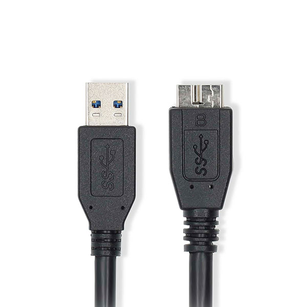 NEDIS CCGL61500BK10 Kαλώδιο USB 3.2 Gen 1x1 A αρσ. - USB Micro B αρσ., 1.00m, σε μαύρο χρώμα.