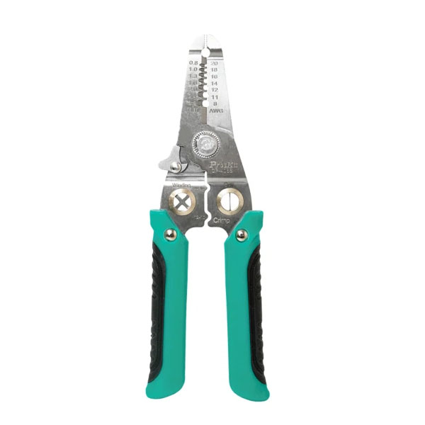 Proskit CP-406S Απογυμνωτής - Πρέσσα - Κόφτης 6 σε 1 για καλώδια 0.8–3.2mm² 