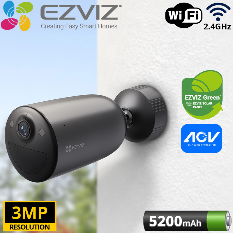 EZVIZ EB3 (AOV Version) Αυτόνομη Wi-Fi IP κάμερα 3MP με Mπαταρία 5200mAh, Mic/Speaker, MicroSD Slot