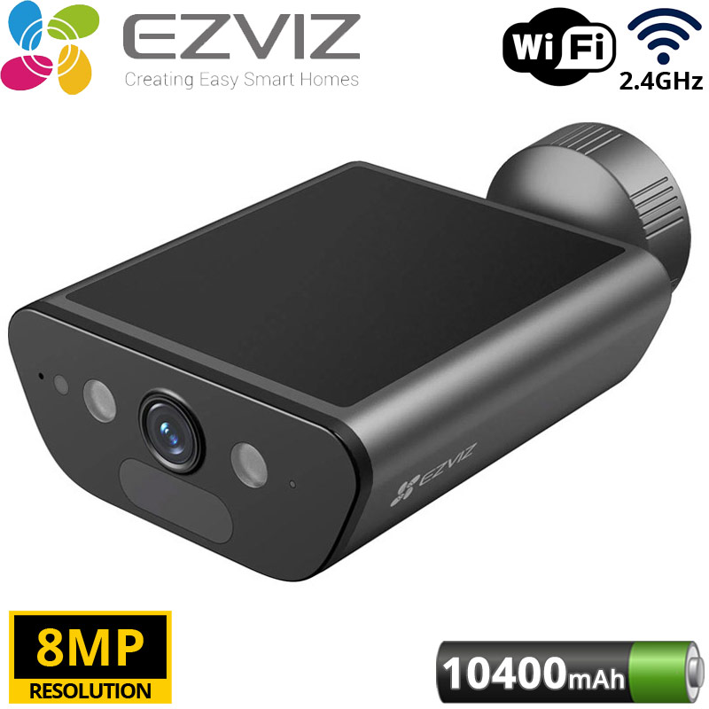 EZVIZ EB5 4K (CS-EB5-R100-2F8WFL) Αυτόνομη Ασύρματη Wi-Fi IP κάμερα 8MP (4K) με Mπαταρία 10400mAh και Ηλιακό Panel 1.4W