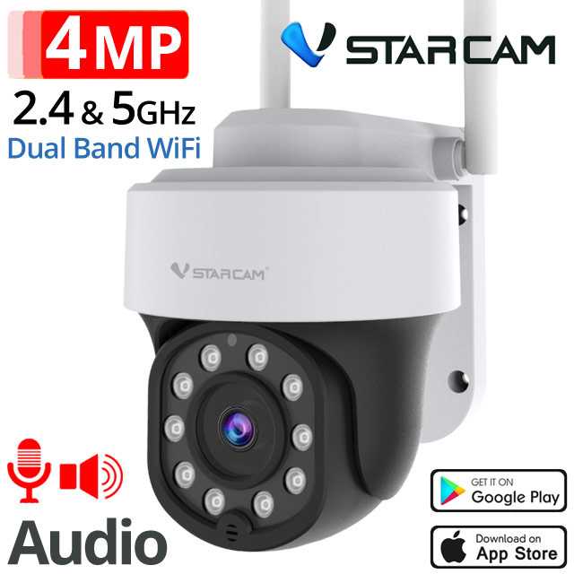 VStarcam CS665Q 4Mpixels Ρομποτική IP PT Κάμερα, WiFi-Ethernet, Με Ήχο, IP66, microSD, IR + White Light, Dual WiFi 2.4Ghz & 5GHz