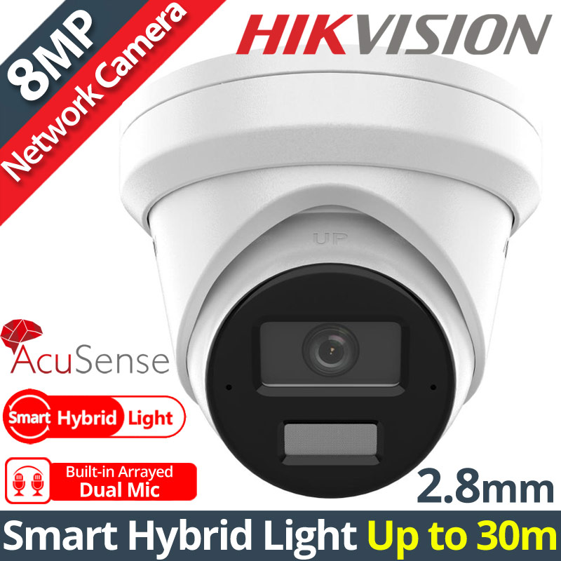 HIKVISION DS-2CD2383G2-LI2U 2.8mm Ενσύρματη IP κάμερα ACUSENCE 2nd Gen. 8Mpixels, Smart-Hybrid Light 30m, Poe, Dual Mic