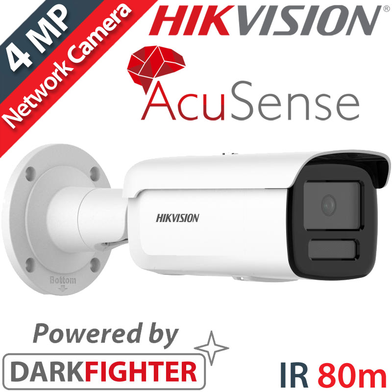 HIKVISION DS-2CD2T46G2H-4I(2.8mm)(eF) Ενσύρματη AcuSense IP Κάμερα 4MPixels IR 80m, DarkFighter, H265+ IP67