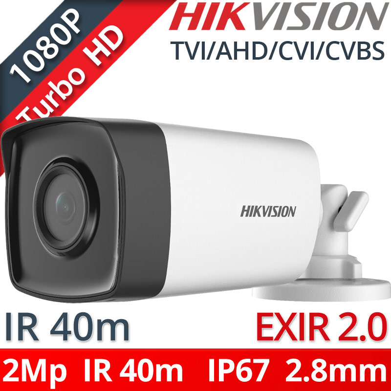 Hikvision DS-2CE17D0T-IT3F(C) 2.8mm TURBOHD κάμερα HDTVI/CVI/AHD/CVBS 1080p EXIR 40μ. IP67