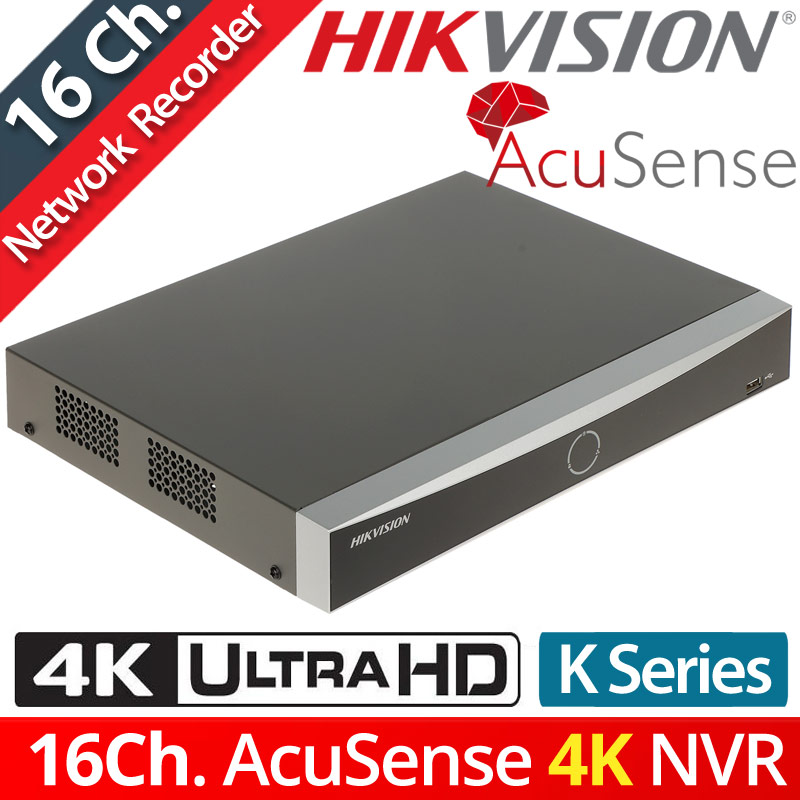 HIKVISION DS-7616NXI-K1(D) Δικτυακό Καταγραφικό NVR 16 IP Καμερών, Μέγιστη ανάλυση 4Κ, Τεχνολογία Acusence, Up to 8Mpixels