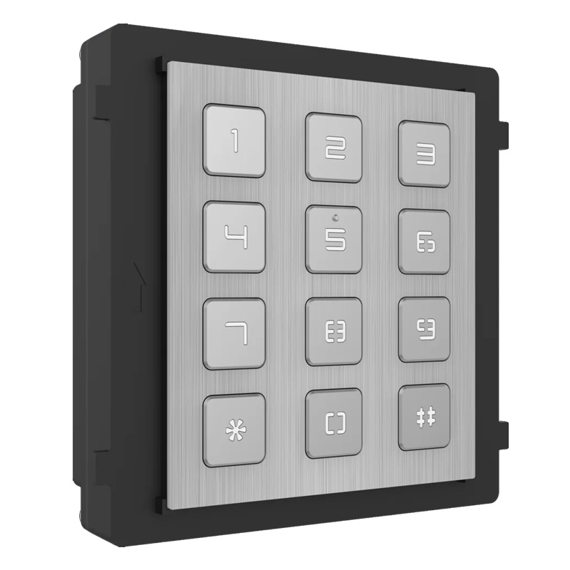 HIKVISION DS-KD-KP/S - Keypad module για modular μπουτονιέρα εισόδου Intercom Stainless Steel, με πληκτρολόγιο 12 πλή­κτρων
