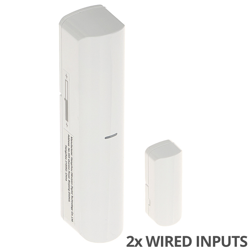 HIKVISION DS-PDMC-EG2-WE(B) - Λευκή Αμφίδρομη Ασύρματη Μαγνητική Επαφή για πίνακες AX PRO, με 2 ενσύρματες εισόδους