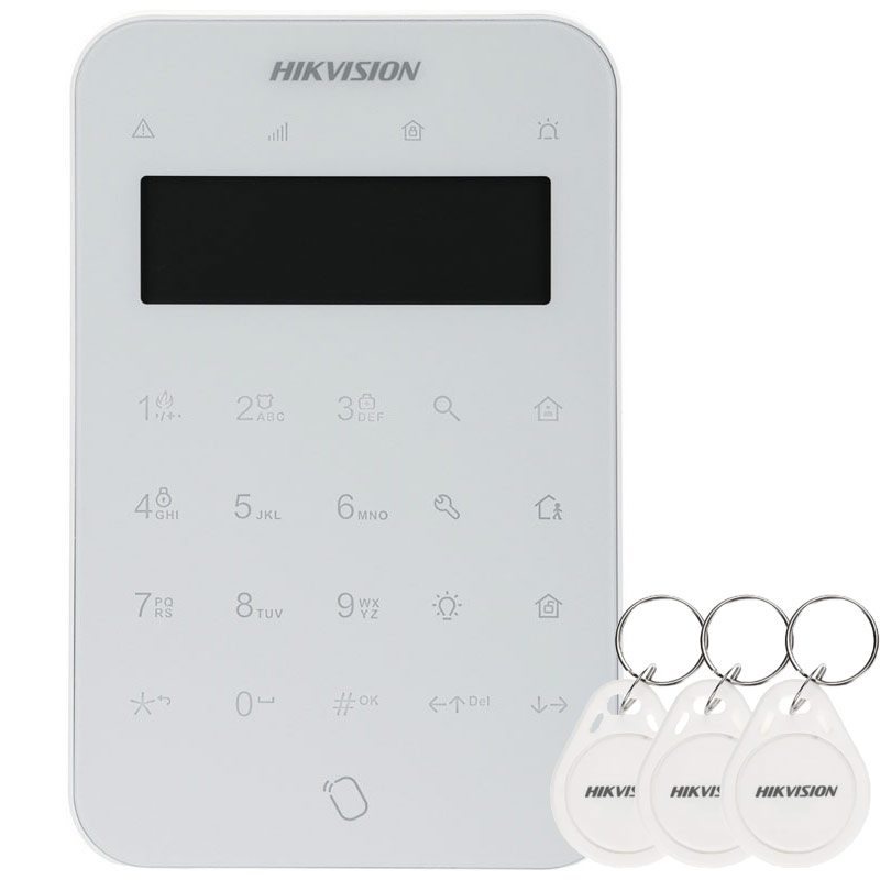 HIKVISION DS-PK501LTM-HWE - Ενσύρματο πληκτορλόγιο για το AX Hybrid Pro G2 με LCD οθόνη 