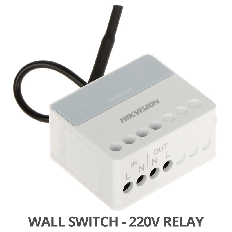 HIKVSION DS-PM1-O1H-WE Wall Switch - Αμφίδρομη Ασύρματη Έξοδος Ρελέ 220VAC για πίνακες AX PRO