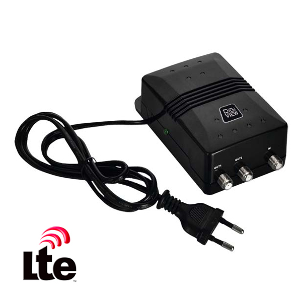 DiGiVIEW DV-712/5G Ενισχυτής Γραμμής 2 Εξόδων 27dB με φίλτρο LTE 5G