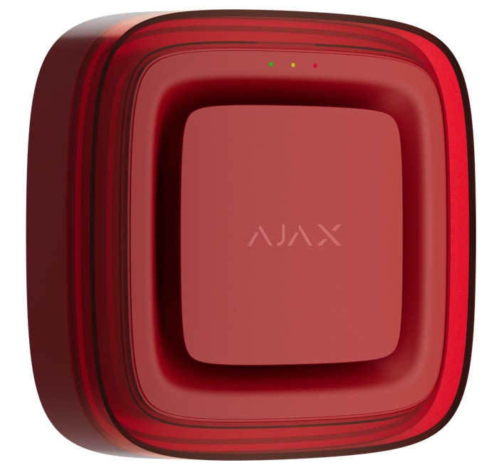 AJAX EN54 FireProtect (Sounder/VAD) Red Ασύρματη ΦάροΣειρήνα Πυροπροστασίας 100dB, IP54, με πιστοποίηση EN 54 (Κόκκινη)
