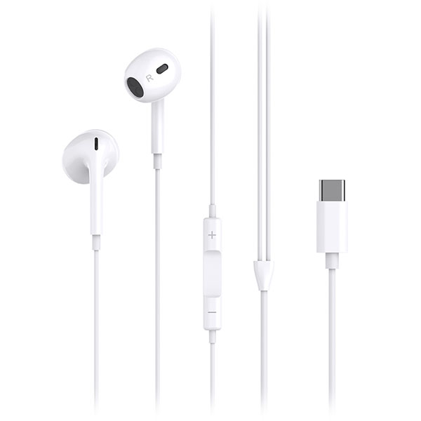 XO-EP74 Ενσύρματα Στερεοφωνικά Ακουστικά 4ης Γενιάς με Μικρόφωνο και Βύσμα USB-C, σε Λευκό Χρώμα