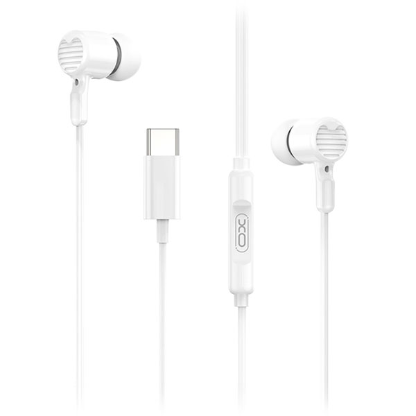 XO-EP81 WHITE Type-C Ενσύρματα in-ear Μεταλλικά Ακουστικά με Μικρόφωνο και Βύσμα USB-C, σε Λευκό Χρώμα