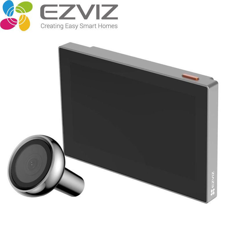 EZVIZ HP2 Silver Ασύρματο Έξυπνο Ψηφιακό Ματάκι Πόρτας Wi-Fi 1080p Με Έγχρωμη Οθόνη 4.3"